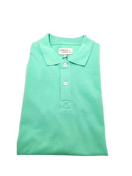 Polo liso Urban 100% algodón alta calidad color verde mint - L'Uomo Store